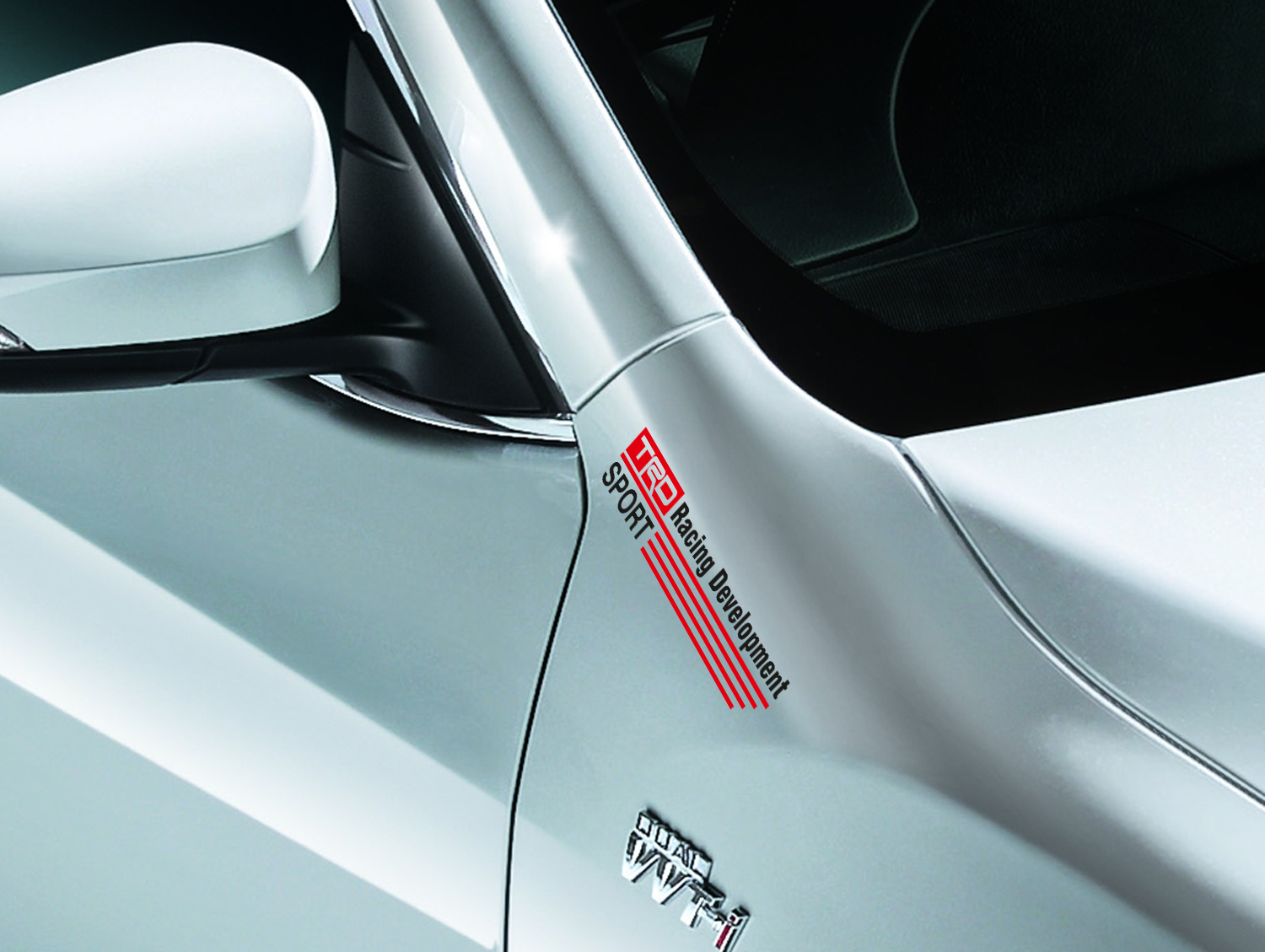 2x Toyota Racing Development TRD Motorsport Car Vinyl Sticker Decal Camry Tundra Tacoma RAV4 Corolla